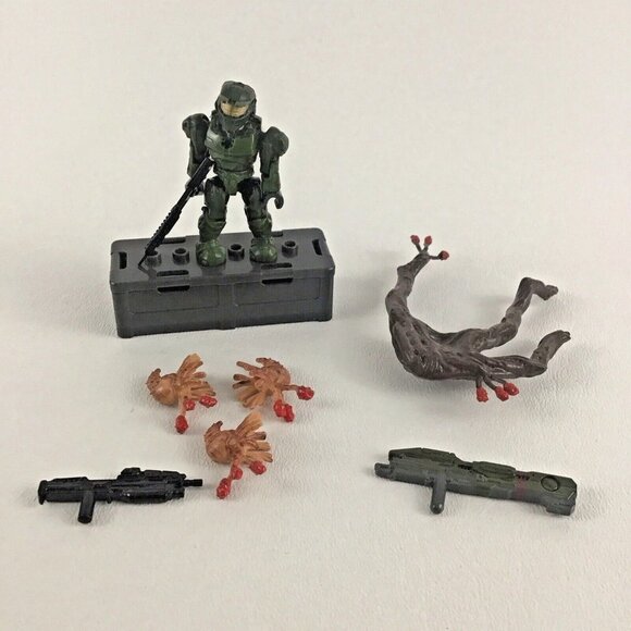 Mega Bloks Consturx Halo Minifig Master Chief Flood Infection Forms Weapon Crate - Picture 1 of 7